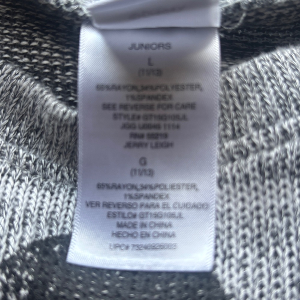 Vintage Style Gray Striped Mickey Mouse Knit Sweater - Picture 3 of 4